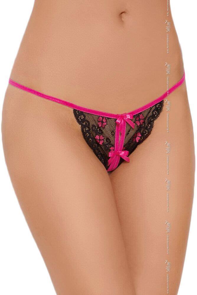 Softland - Γυναικείο εσώρουχο - Black Rose Thong SFL2347 - E-string.gr