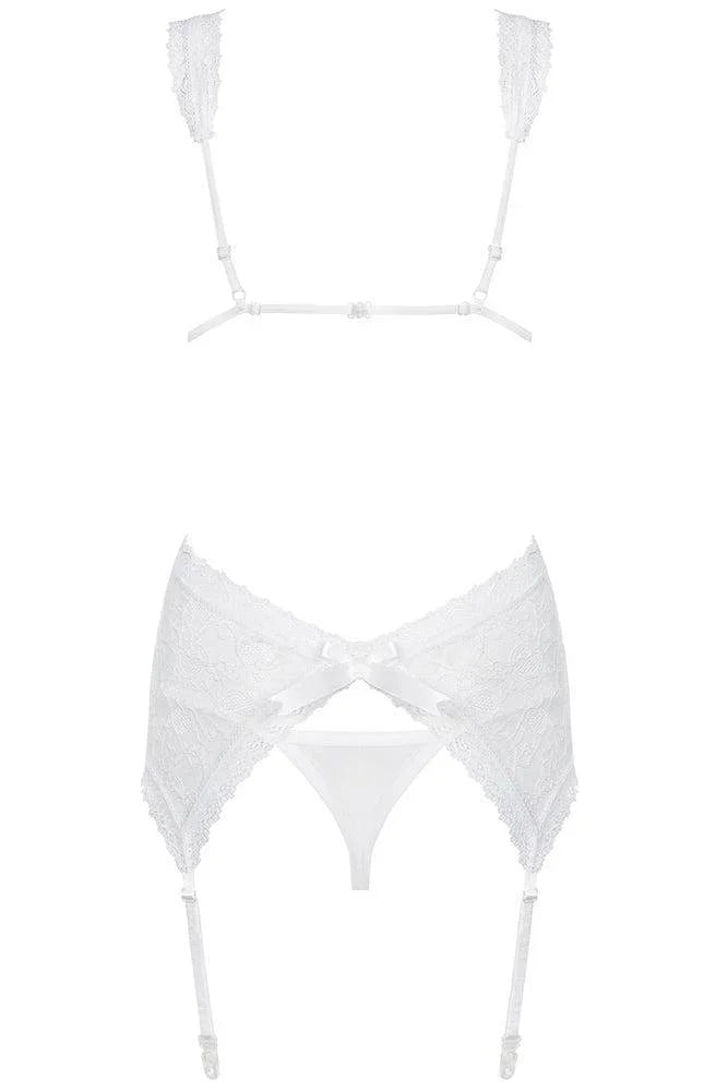 Obsessive - Γυναικείο σετ εσωρούχων- Obsessive Swanita corset and thong Set OB9884 - E-string.gr