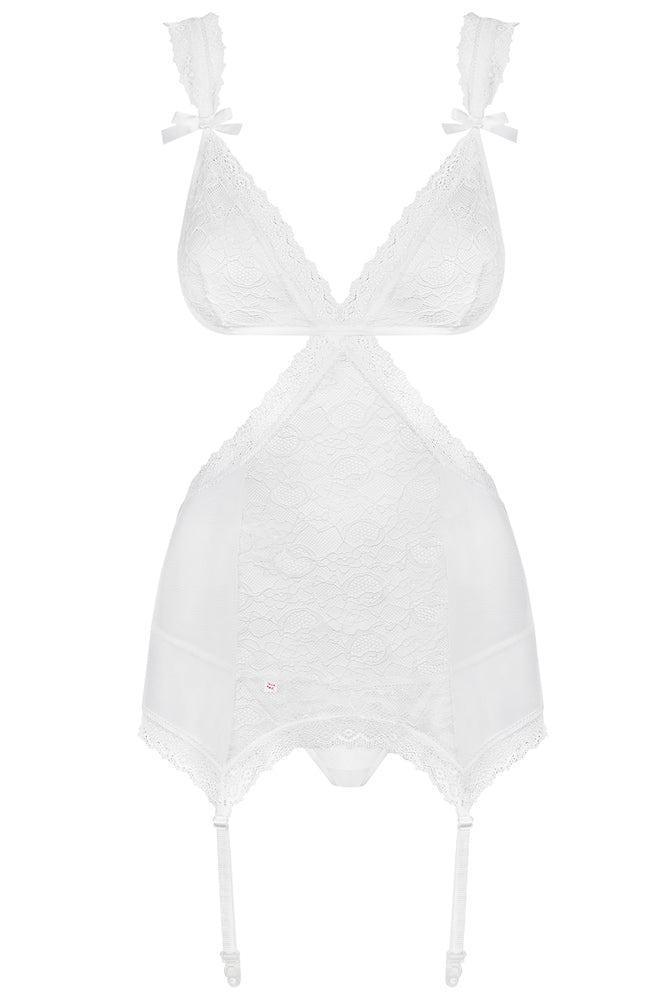 Obsessive - Γυναικείο σετ εσωρούχων- Obsessive Swanita corset and thong Set OB9884 - E-string.gr