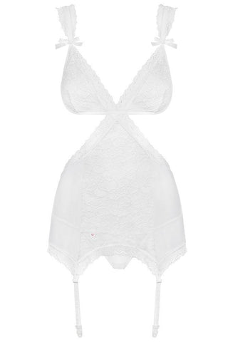 Obsessive - Γυναικείο σετ εσωρούχων- Obsessive Swanita corset and thong Set OB9884 - E-string.gr