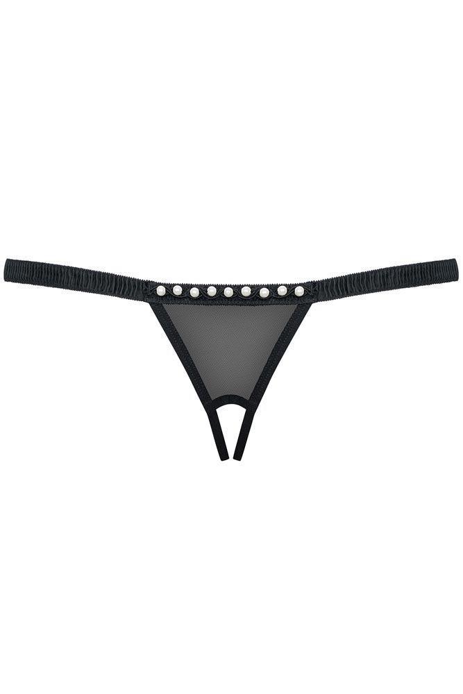 Obsessive - Γυναικείο Εσώρουχο - Obsessive crotchless thong black OB812-THC-1 - E-string.gr