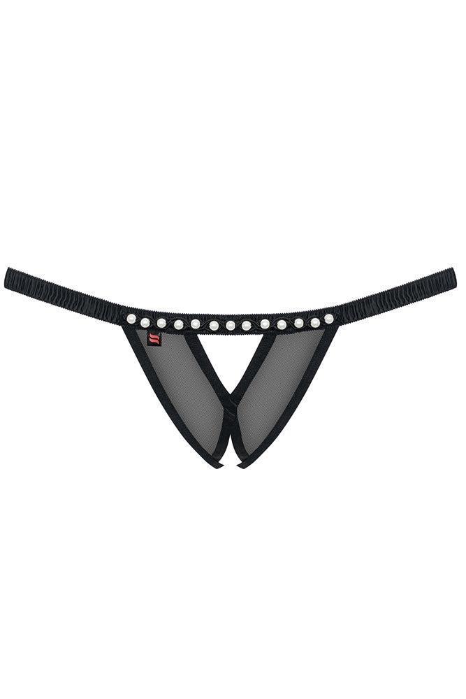 Obsessive - Γυναικείο Εσώρουχο - Obsessive crotchless thong black OB812-THC-1 - E-string.gr