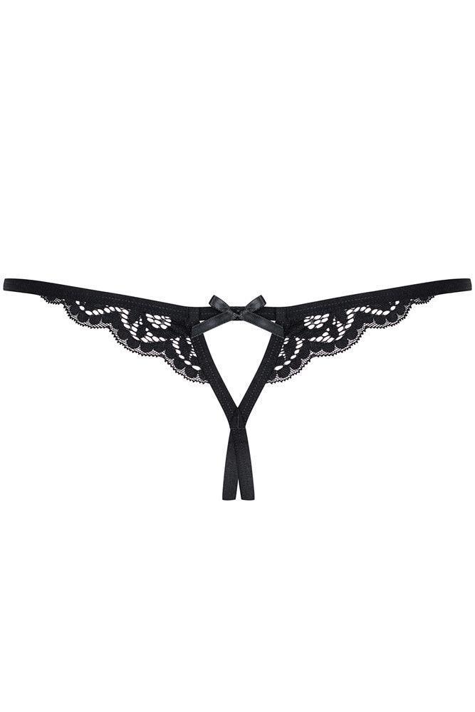 Obsessive - Εσώρουχο αυτοκινήτου - Obsessive crotchless thong 831 μαύρο OB7016 - E-string.gr