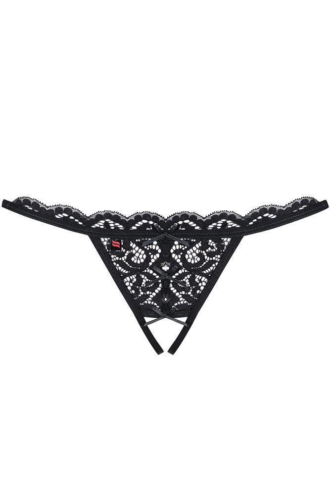 Obsessive - Εσώρουχο αυτοκινήτου - Obsessive crotchless thong 831 μαύρο OB7016 - E-string.gr