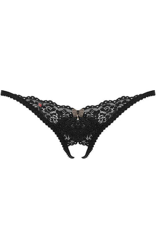 Obsessive - Γυναικείο Εσώρουχο - Obsessive crotchless thong black 852 OB7603 - E-string.gr