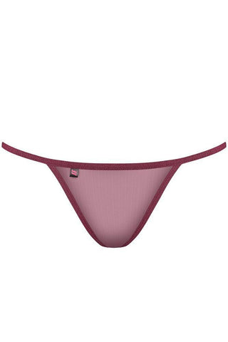 Obsessive - Γυναικείο εσώρουχο - Obsessive Luiza thong berry Μελιτζανί OB7350 - E-string.gr