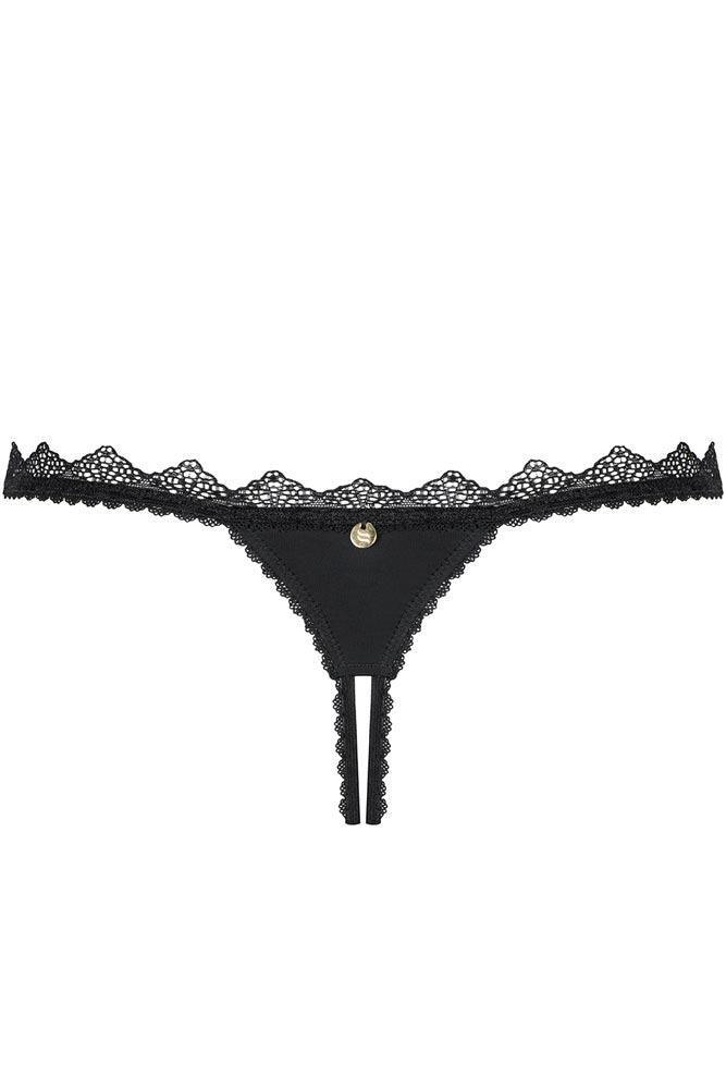 Obsessive - Γυναικείο Εσώρουχο - Obsessive crotchless thong Lolitte Μαύρο OB3543 - E-string.gr