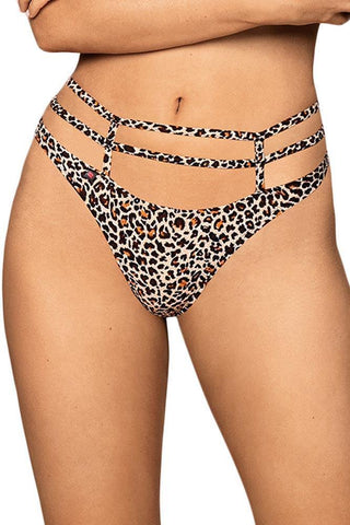 Obsessive - Γυναικείο εσώρουχο - Obsessive selvy thong Λεοπάρ OB6766 - E-string.gr