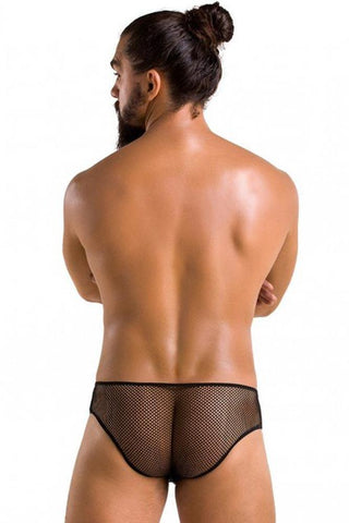 Passion - Ανδρικό Εσώρουχο Δερματίνη - Passion Richard Μαύρο PSM0035 - E-string.gr
