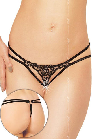 Softland - G String εσώρουχο - Black Paradise Thong SFL2455-B - E-string.gr
