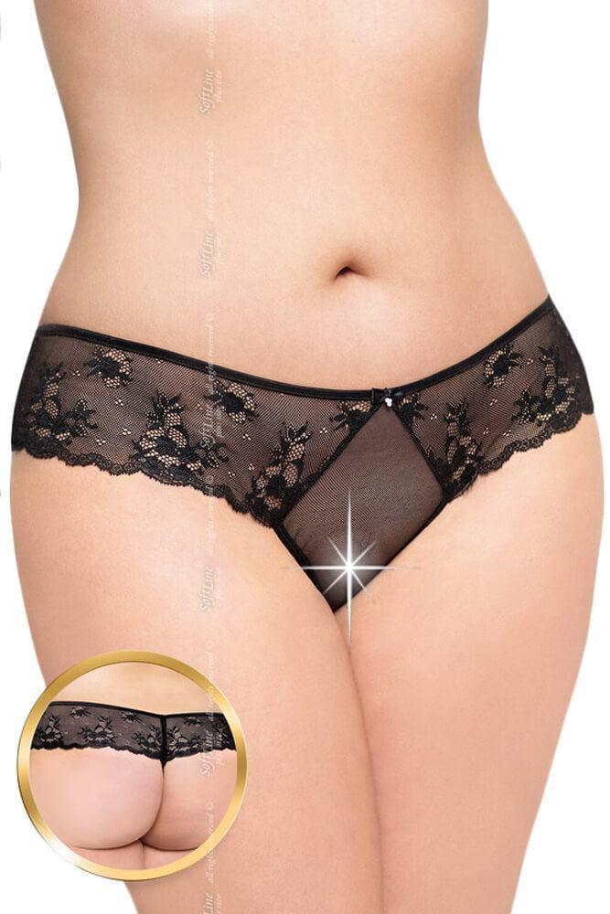 Softland - Γυναικείο εσώρουχο μεγάλο μέγεθος - Black Passion SFL2420-B - E-string.gr