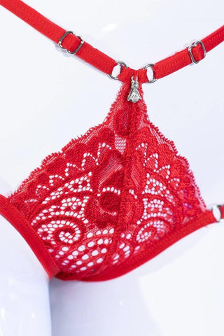 Chilirose - Εσώρουχο κόκκινο - Chilirose Double Strip Panty Κόκκινο CR-4387-Red - E-string.gr