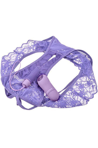 Fetish Fantasy Series - Εσώρουχο με δόνηση - Fantasy for her crochless panty μωβ S4F014247 - E-string.gr