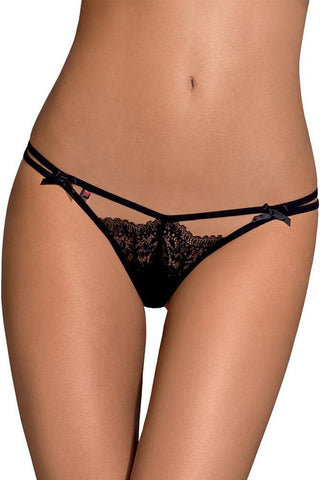 Obsessive - Γυναικείο Εσώρουχο - Obsessive Intensa Double thong Μαύρο OB6157 - E-string.gr