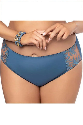 Gorsenia - Γυναικείο εσώρουχο μεγάλο μέγεθος - Gorsenia Blue tattoo Μπλε K-488-Blue - E-string.gr
