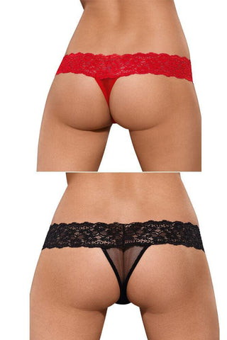 Obsessive - Γυναικείο σετ εσώρουχα - Obsessive Lacea Black-Red OB2714 - E-string.gr