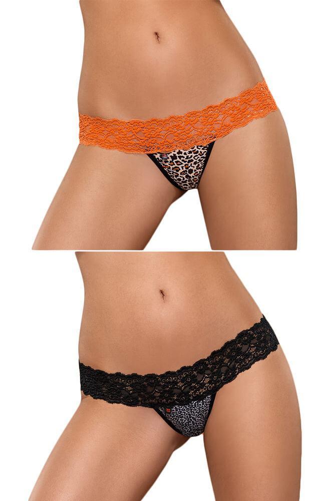 Obsessive - Γυναικείο σετ εσώρουχα - Obsessive Lacea Animal print OB2738 - E-string.gr