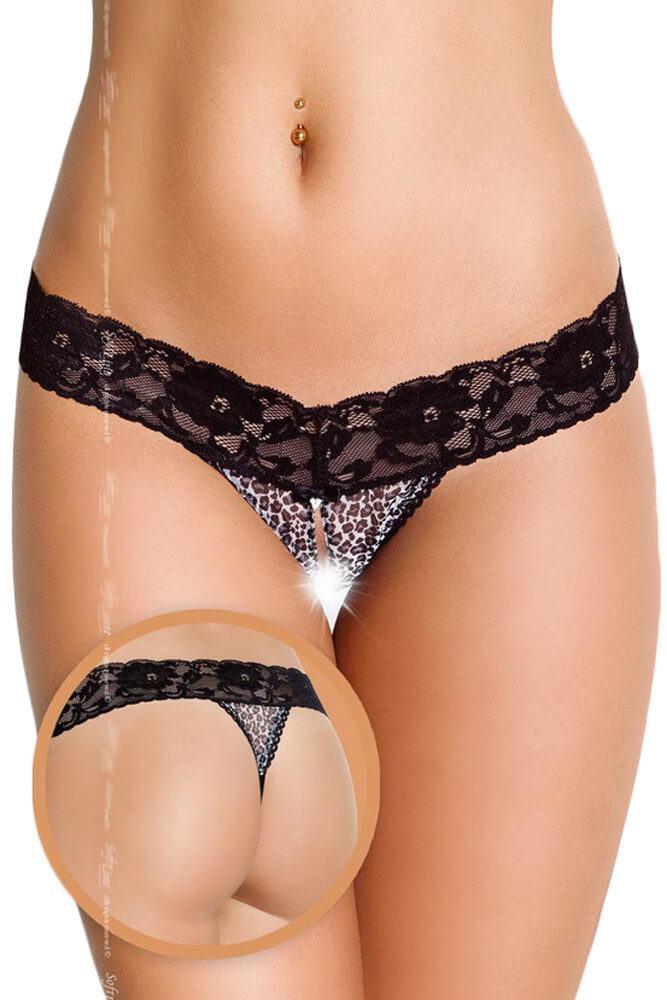Softland - Στρινγκ τριγωνάκι - Leo with Black Lace SFL2409-Leo - E-string.gr