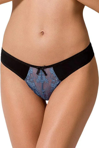 Passion - Εσώρουχο - Passion Loni Thong Μαύρο Μπλε PS-LONI - E-string.gr