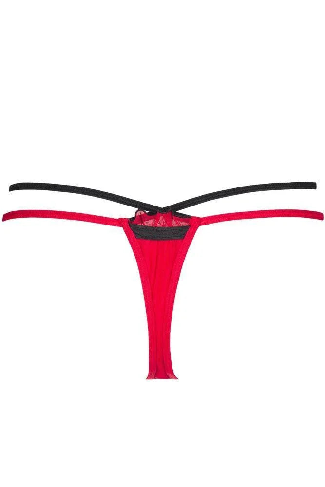 Gorsenia - Γυναικείο String μεγάλο μέγεθος - Axami Κόκκινο V-8778-Red - E-string.gr