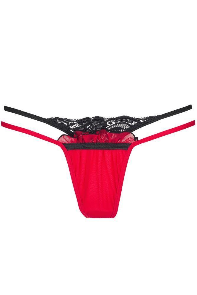 Gorsenia - Γυναικείο String μεγάλο μέγεθος - Axami Κόκκινο V-8778-Red - E-string.gr