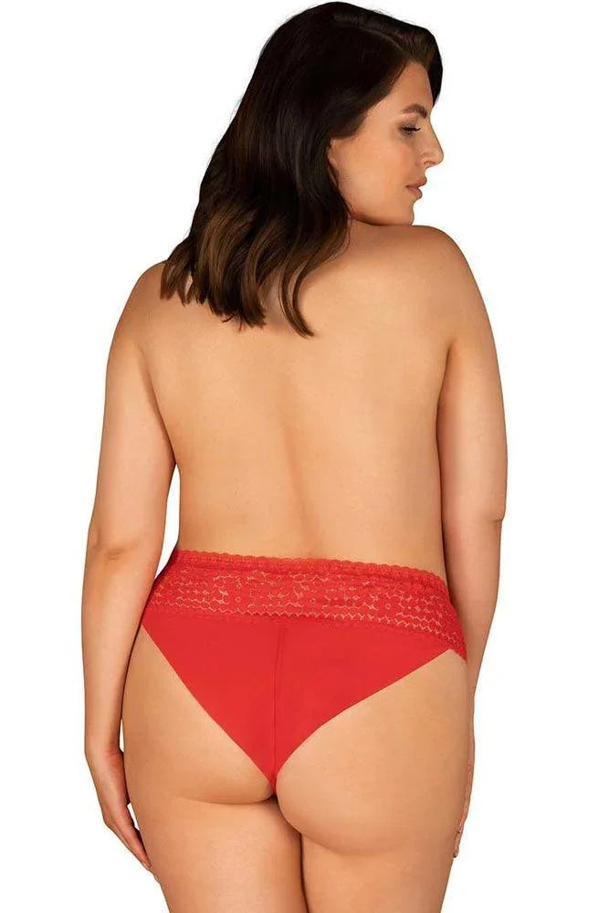 Obsessive - Γυναικείο εσώρουχο - Obsessive Blossmina panties Κόκκινο OB4822 - E-string.gr