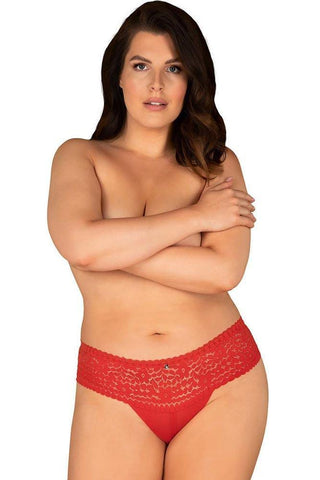Obsessive - Γυναικείο εσώρουχο - Obsessive Blossmina panties Κόκκινο OB4822 - E-string.gr