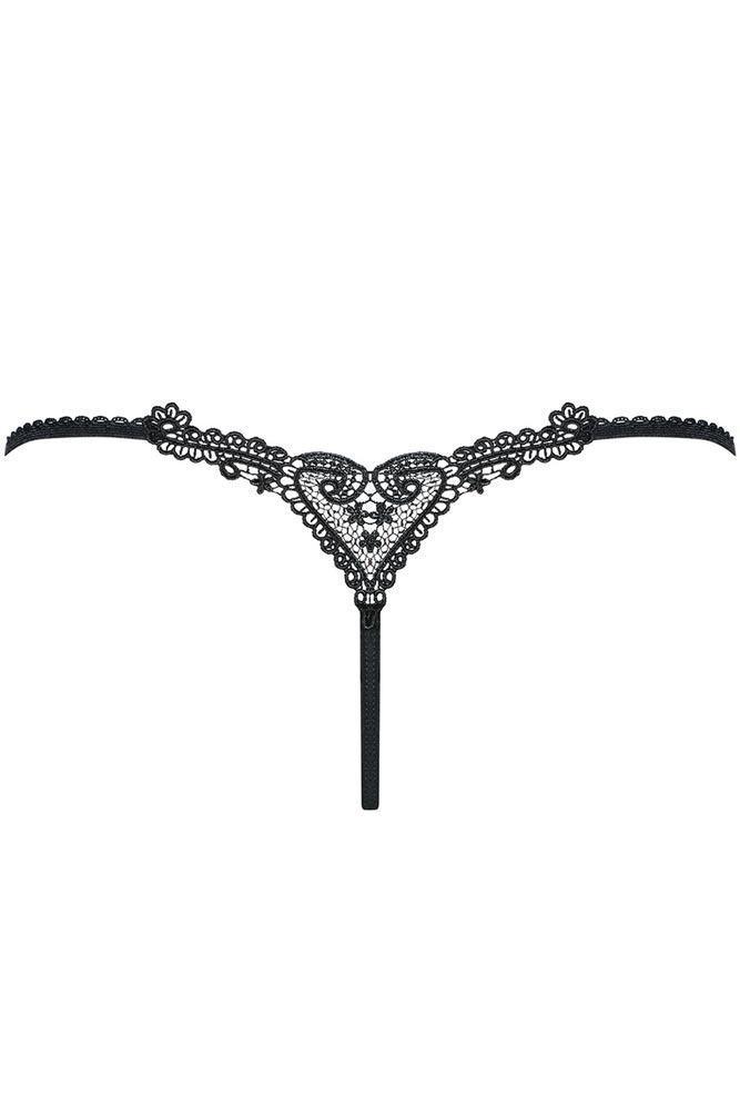 Obsessive - Εσώρουχο δαντέλα - Obsessive Chiccanta thong Μαύρο OB4359 - E-string.gr