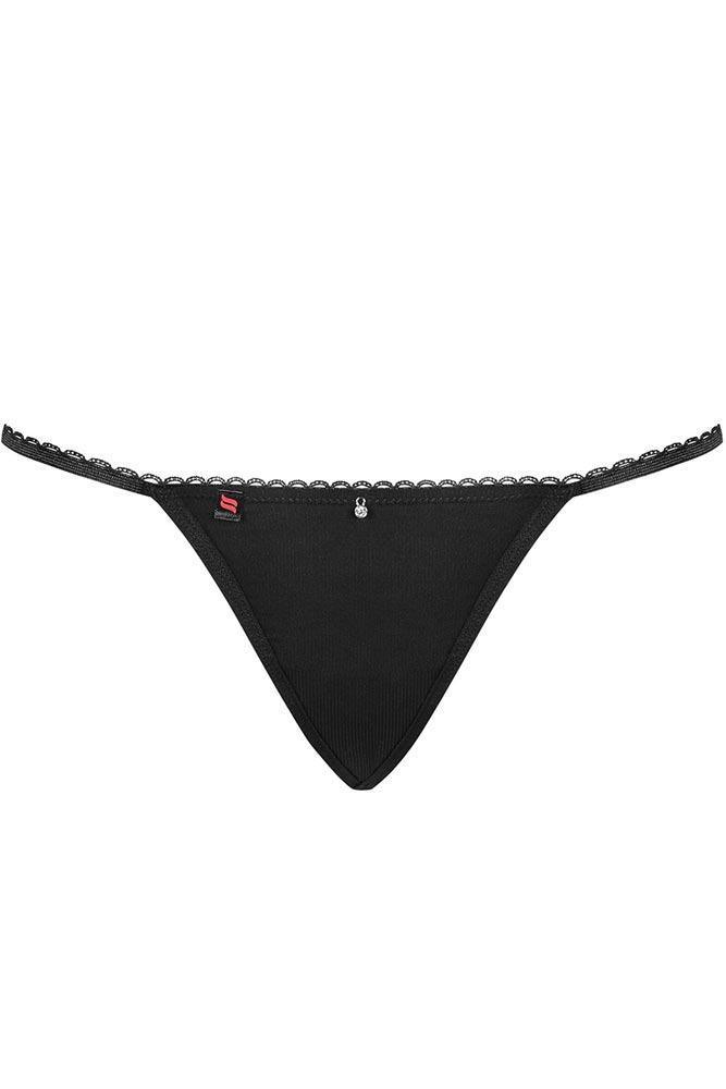 Obsessive - Εσώρουχο δαντέλα - Obsessive Chiccanta thong Μαύρο OB4359 - E-string.gr
