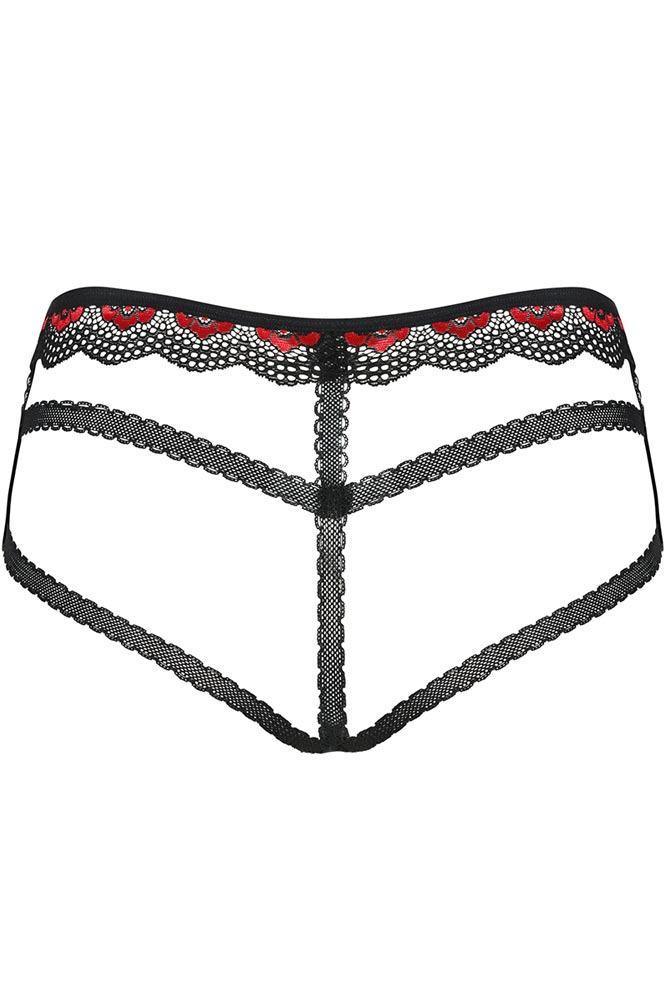 Obsessive - Γυναικείο εσώρουχο - Obssesive Megies panties Μαύρο OB4458 - E-string.gr