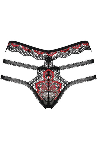 Obsessive - Γυναικείο εσώρουχο - Obssesive Megies panties Μαύρο OB4458 - E-string.gr