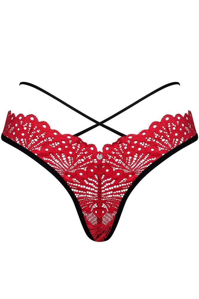 Obsessive - Γυναικείο G String - Obssesive Mettia thong Κόκκινο OB5232 - E-string.gr