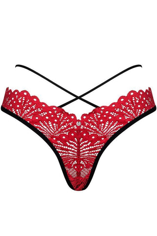 Obsessive - Γυναικείο G String - Obssesive Mettia thong Κόκκινο OB5232 - E-string.gr