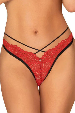 Obsessive - Γυναικείο G String - Obssesive Mettia thong Κόκκινο OB5232 - E-string.gr