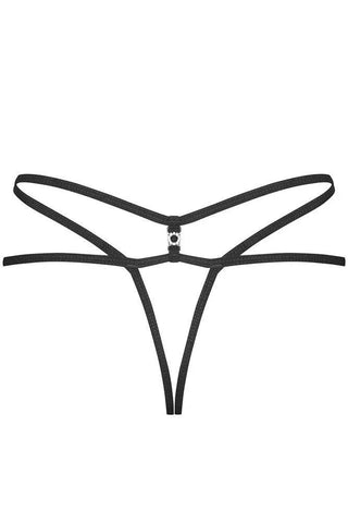 Obsessive - Γυναικείο Εσώρουχο - Obsessive 860 Crotchless Thong Μαύρο OB8180 - E-string.gr