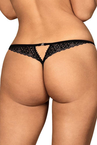 Obsessive - Γυναικείο Εσώρουχο - Obsessive crotchless thong Liferia Μαύρο OB6933 - E-string.gr