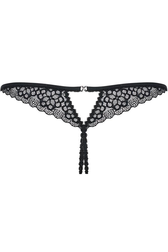 Obsessive - Γυναικείο Εσώρουχο - Obsessive crotchless thong Liferia Μαύρο OB6933 - E-string.gr