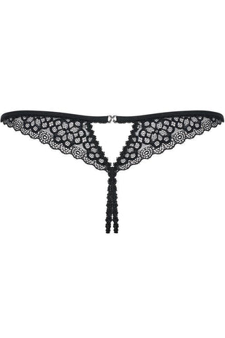 Obsessive - Γυναικείο Εσώρουχο - Obsessive crotchless thong Liferia Μαύρο OB6933 - E-string.gr