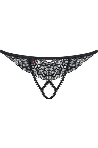 Obsessive - Γυναικείο Εσώρουχο - Obsessive crotchless thong Liferia Μαύρο OB6933 - E-string.gr