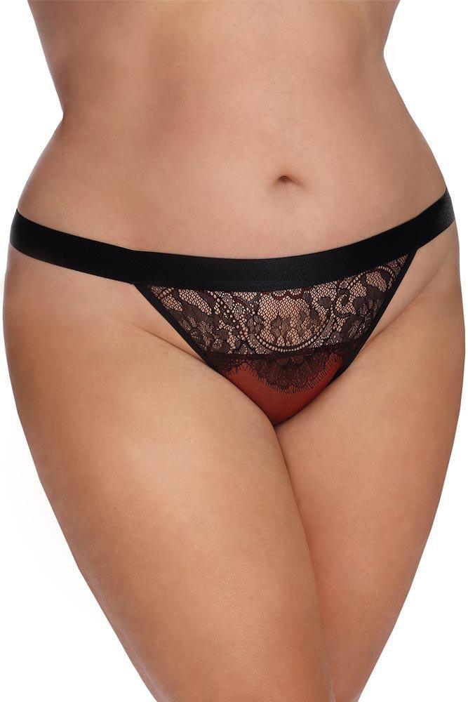 Anais - Εσώρουχο Plus Size - AS Arabella Μπορντό AS10053 - E-string.gr