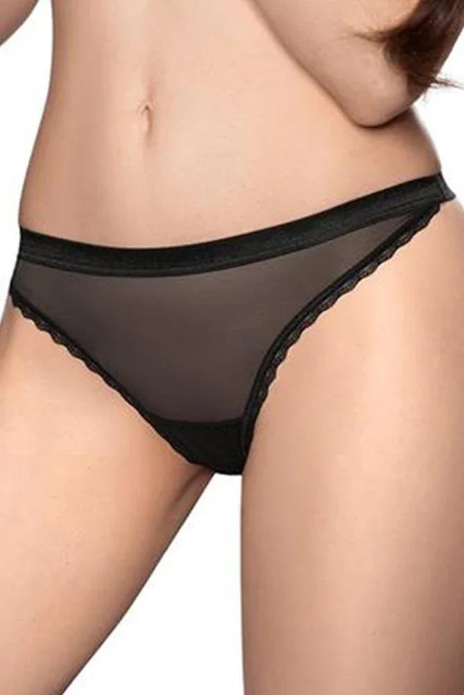 Roza - Γυναικείο String - Roza Malani String Μαύρο RZ-Malani-Black - E-string.gr