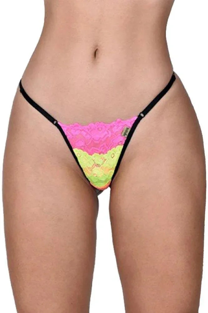 Sensualle Lingerie - Γυναικείο εσώρουχο - Sensualle Trinca Neon Colors Πολύχρωμο SL0841 - E-string.gr