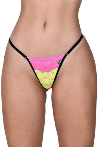 Sensualle Lingerie - Γυναικείο εσώρουχο - Sensualle Trinca Neon Colors Πολύχρωμο SL0841 - E-string.gr