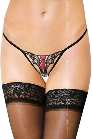 Softland - Εσώρουχο τριγωνάκι - Black Temptation Thong SFL2451 - E-string.gr