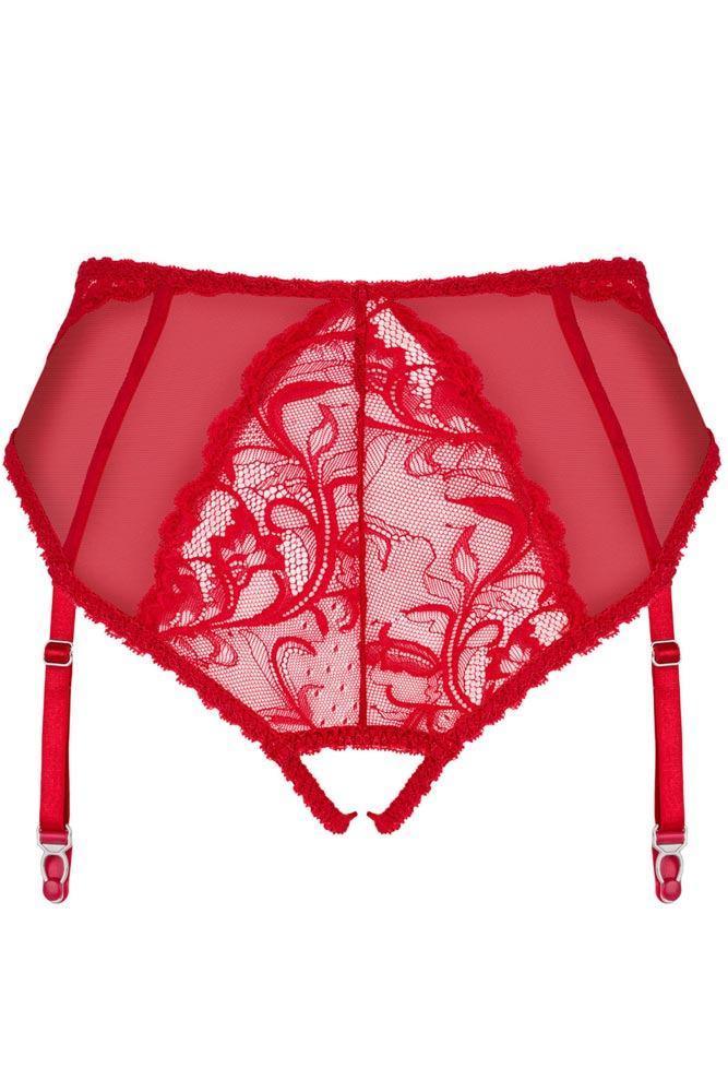Obsessive - Γυναικείο Εσώρουχο Ζαρτιέρα - Obsessive Dagmarie Garter Panties Κόκκινο OB9223 - E-string.gr