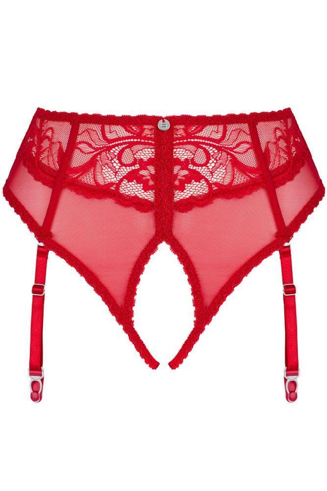 Obsessive - Γυναικείο Εσώρουχο Ζαρτιέρα - Obsessive Dagmarie Garter Panties Κόκκινο OB9223 - E-string.gr
