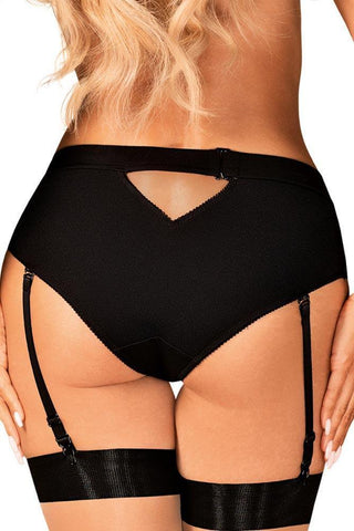 Obsessive - Γυναικείο Εσώρουχο Ζαρτιέρα - Obsessive Editya Garter Panties Μαύρο OB8806 - E-string.gr