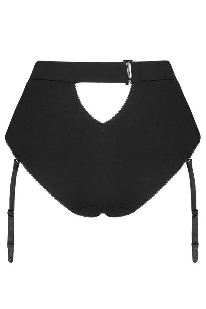 Obsessive - Γυναικείο Εσώρουχο Ζαρτιέρα - Obsessive Editya Garter Panties Μαύρο OB8806 - E-string.gr