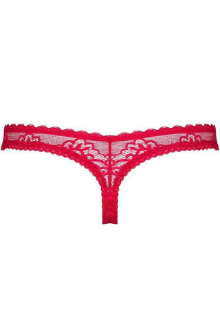 Obsessive - Γυναικείο εσώρουχο - Obsessive Rougebelle Thong Κόκκινο OB3444 - E-string.gr