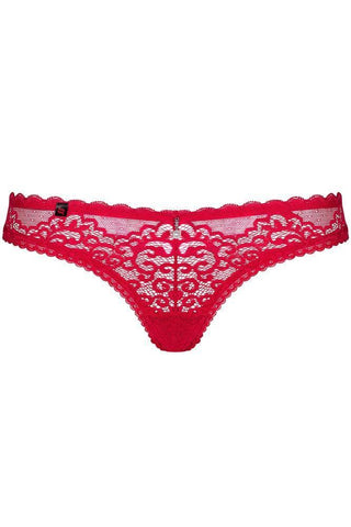 Obsessive - Γυναικείο εσώρουχο - Obsessive Rougebelle Thong Κόκκινο OB3444 - E-string.gr